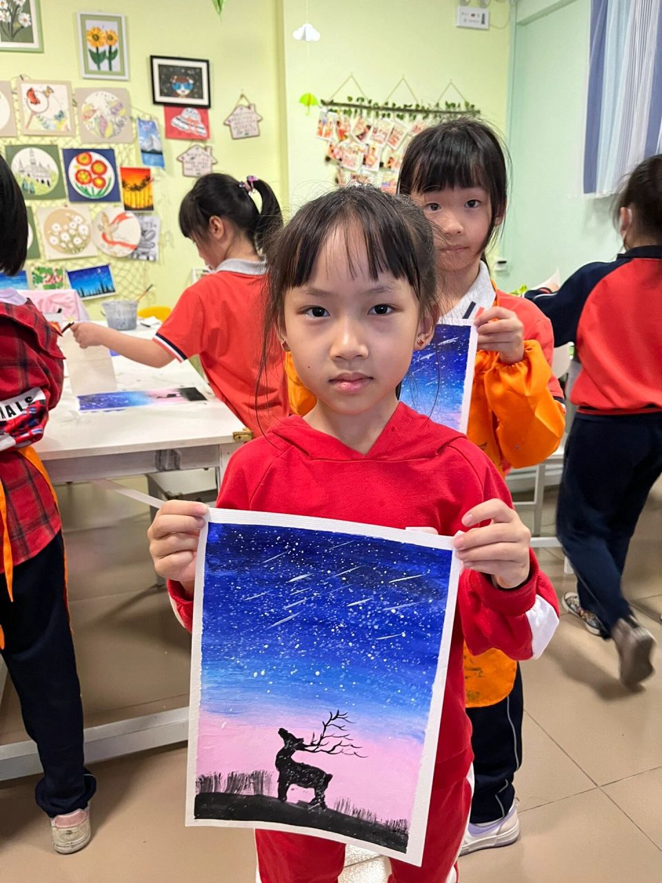 创意少儿水粉画《星空》