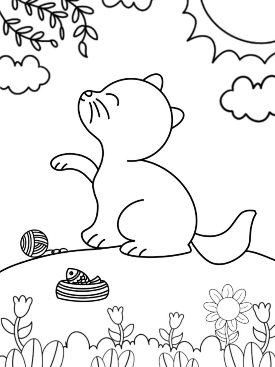 可爱的小猫咪 儿童画 创意画 #创意美术儿童画# #儿童简笔画# #儿童