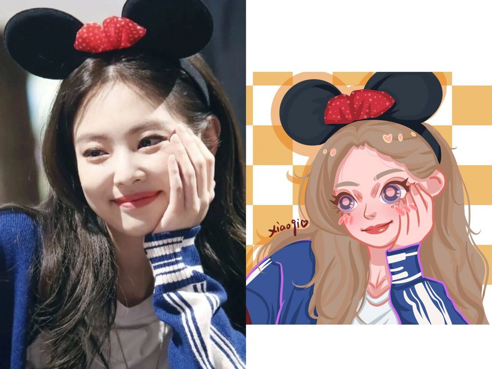 jennie |无偿手绘 |附草稿 jennie这张刷到太喜欢了～ 继续画起来