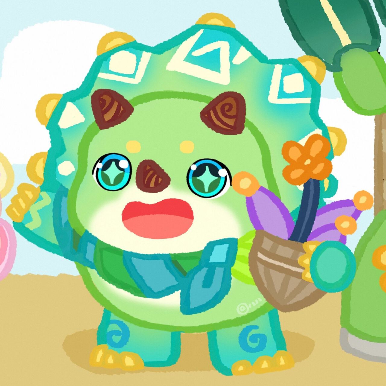 蛋仔派对/晶晶和小萨 甲龙晶晶和三角龙小萨 -别哭啦我帮你找到啦