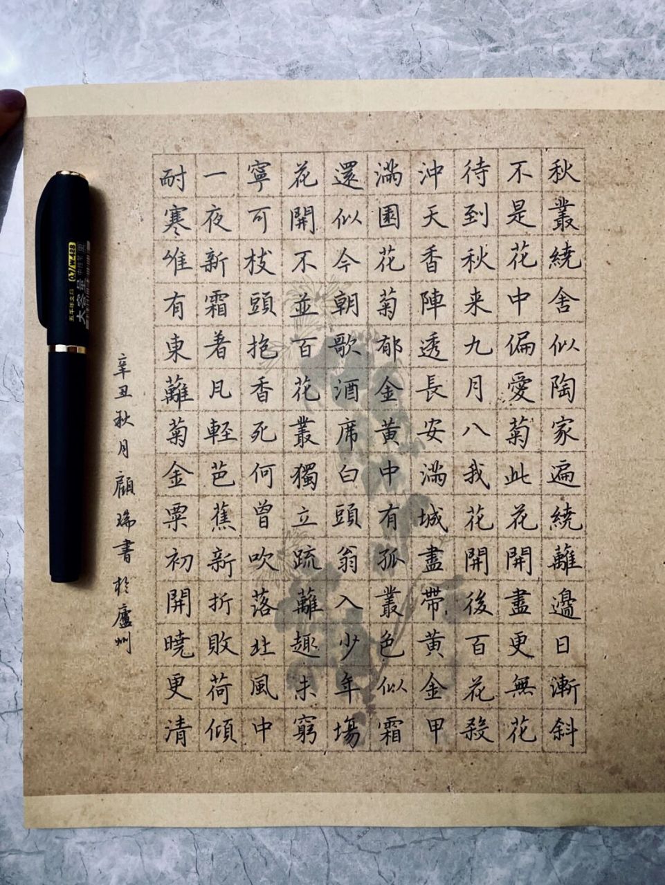 硬笔书法|古诗词|菊竹梅兰合集 开学前一阵到现在真的好忙啊, 利用