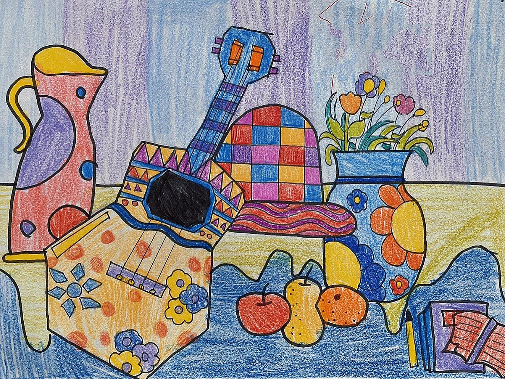 四年级美术下册 变写生画为装饰画 这缤纷的色彩感,谁不爱呢～ 四年级