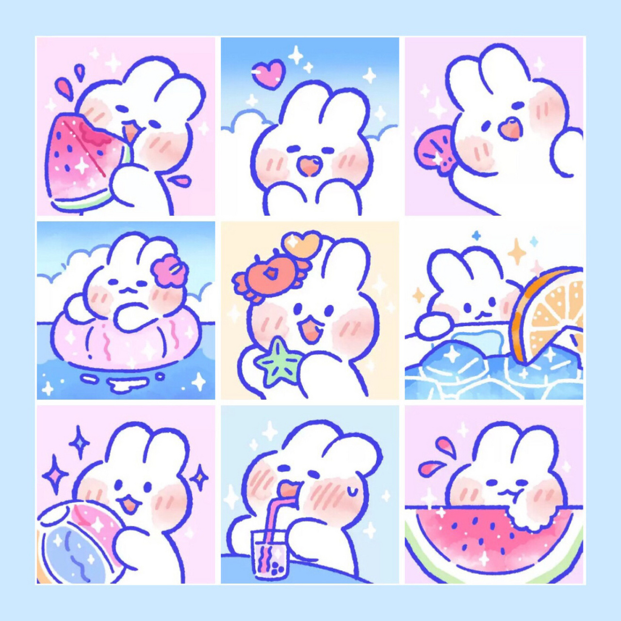 软兔萌头像 原创作者:软兔萌mongmong(微博) 软兔萌是一只韩国的小兔