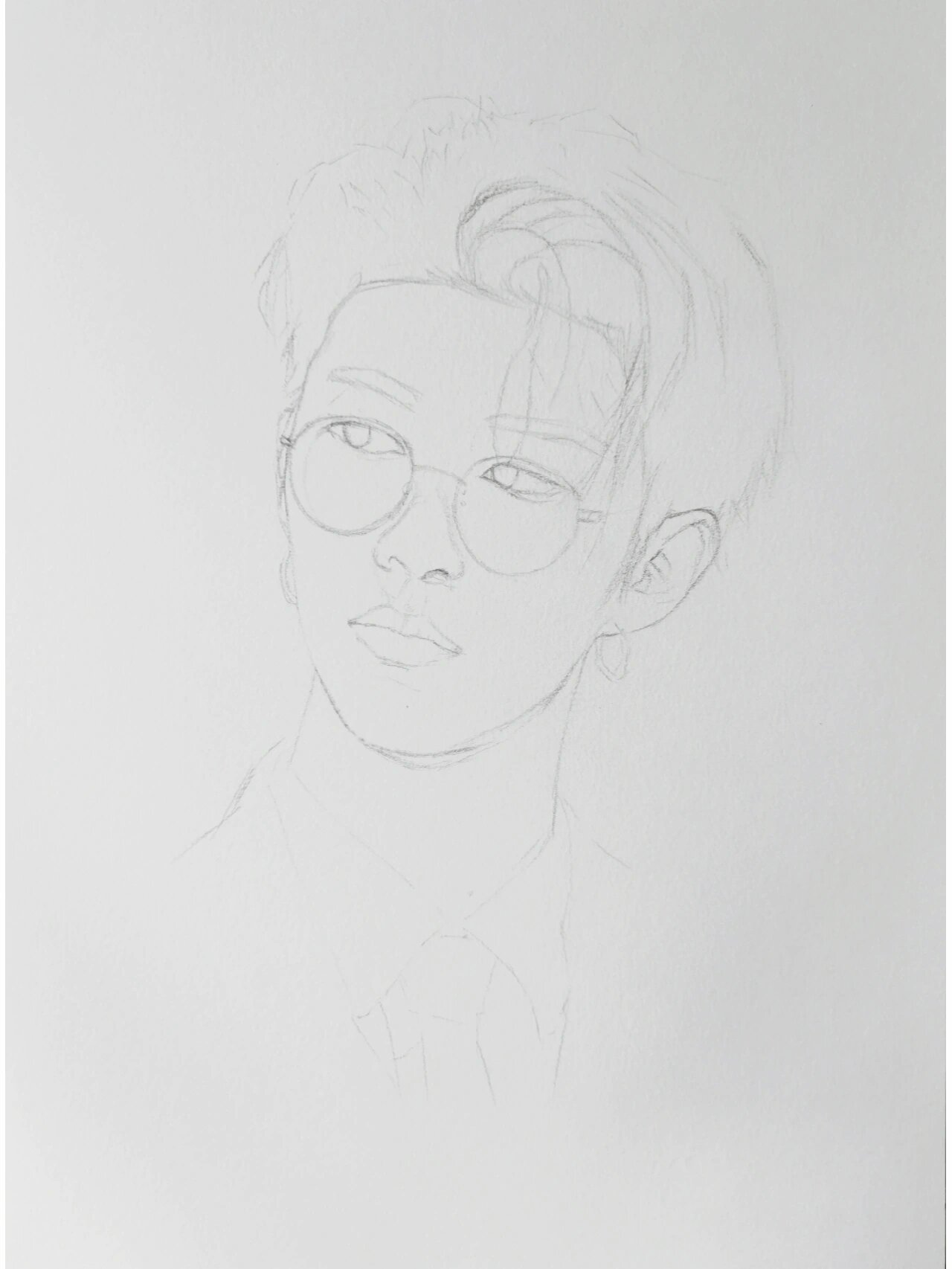 绘画工具:自动铅笔,康颂素描纸 画幅尺寸:16k