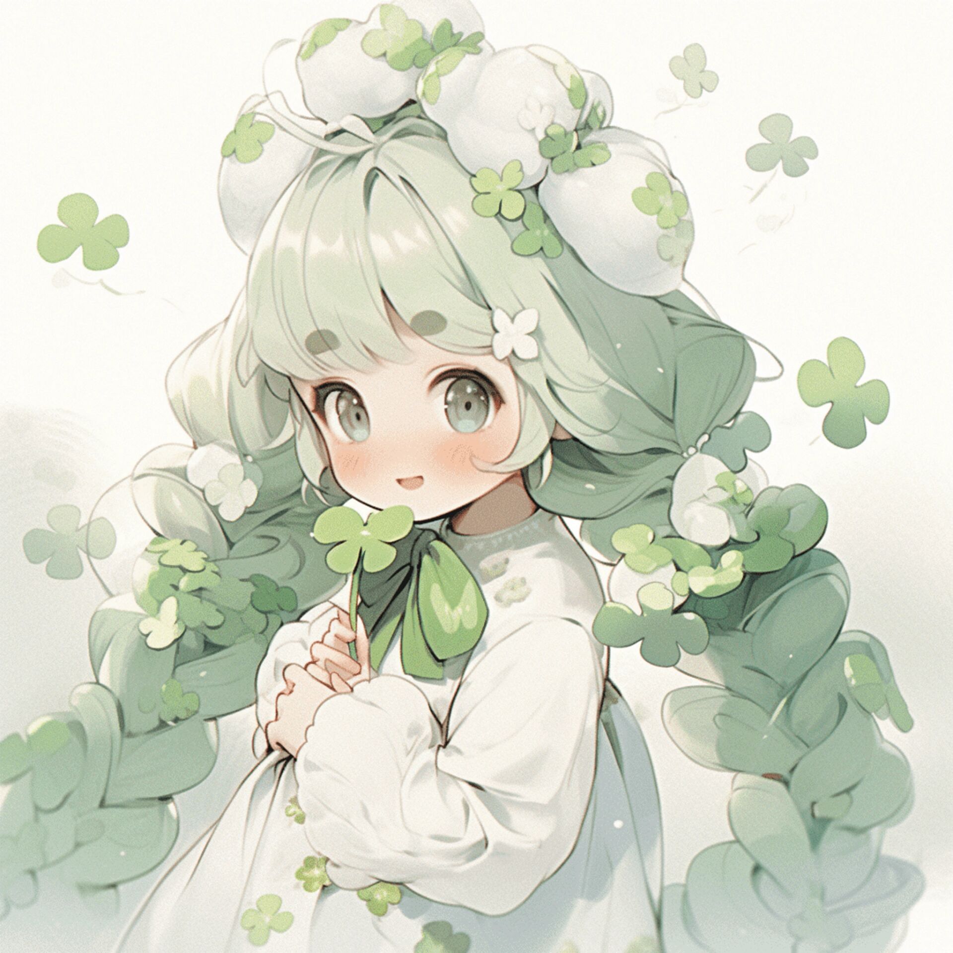 幸运少女92四叶草可爱头像