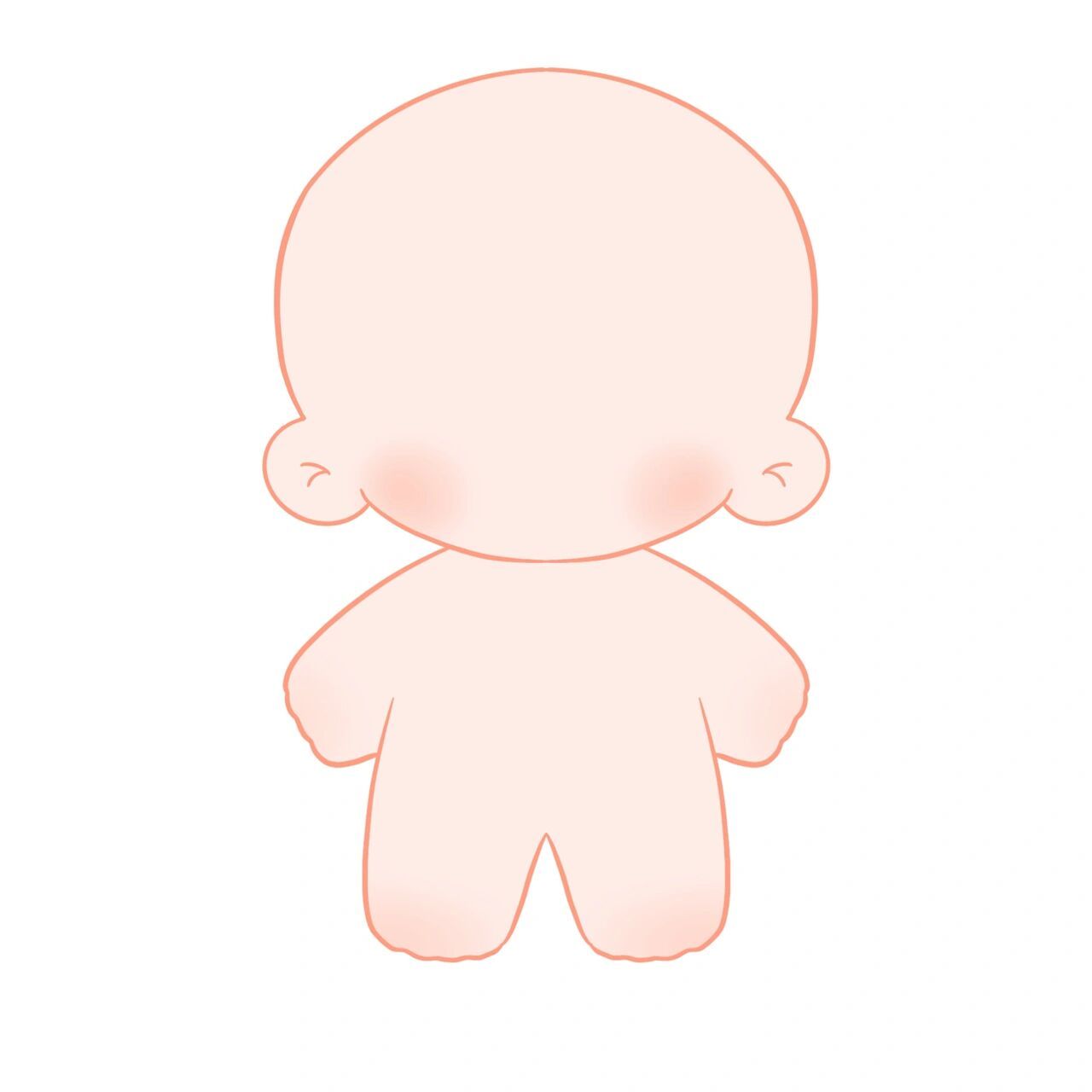 你们要的棉花娃娃模板来喽 嘿嘿模板来啦 p2是五官位置!