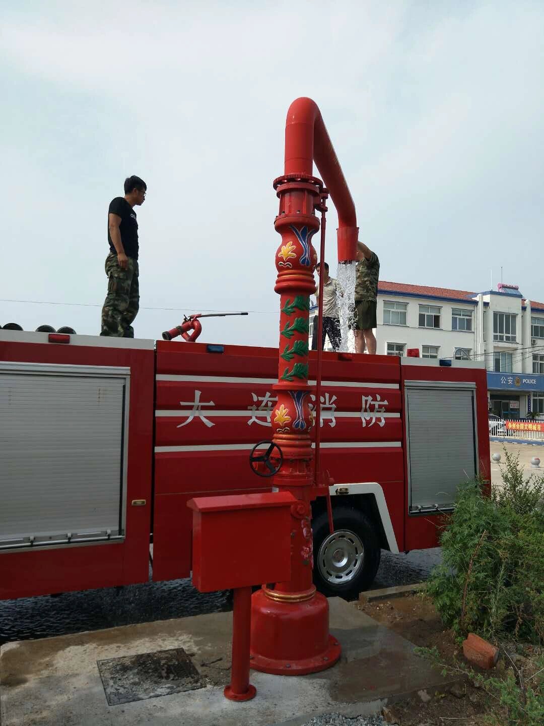 消防水鹤出水瞬间97