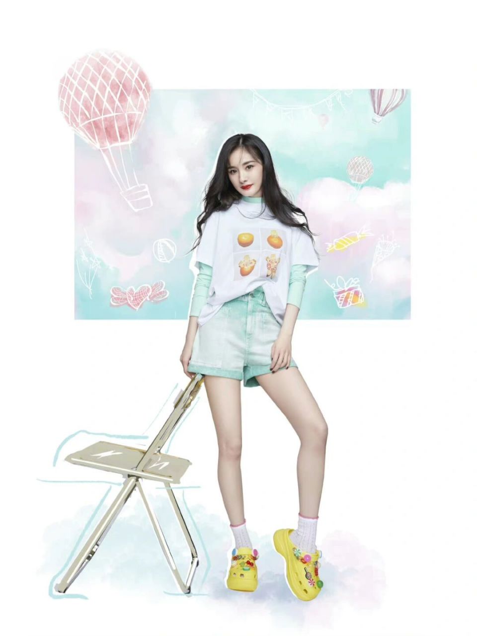 杨幂的crocs洞洞鞋穿搭分享7815 杨幂成为洞洞鞋crocs全球代言人