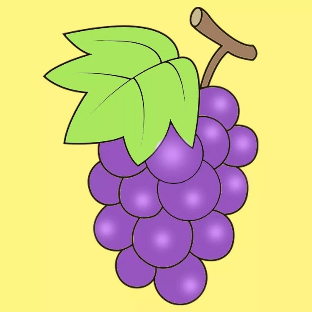 简笔葡萄怎么画简单图片