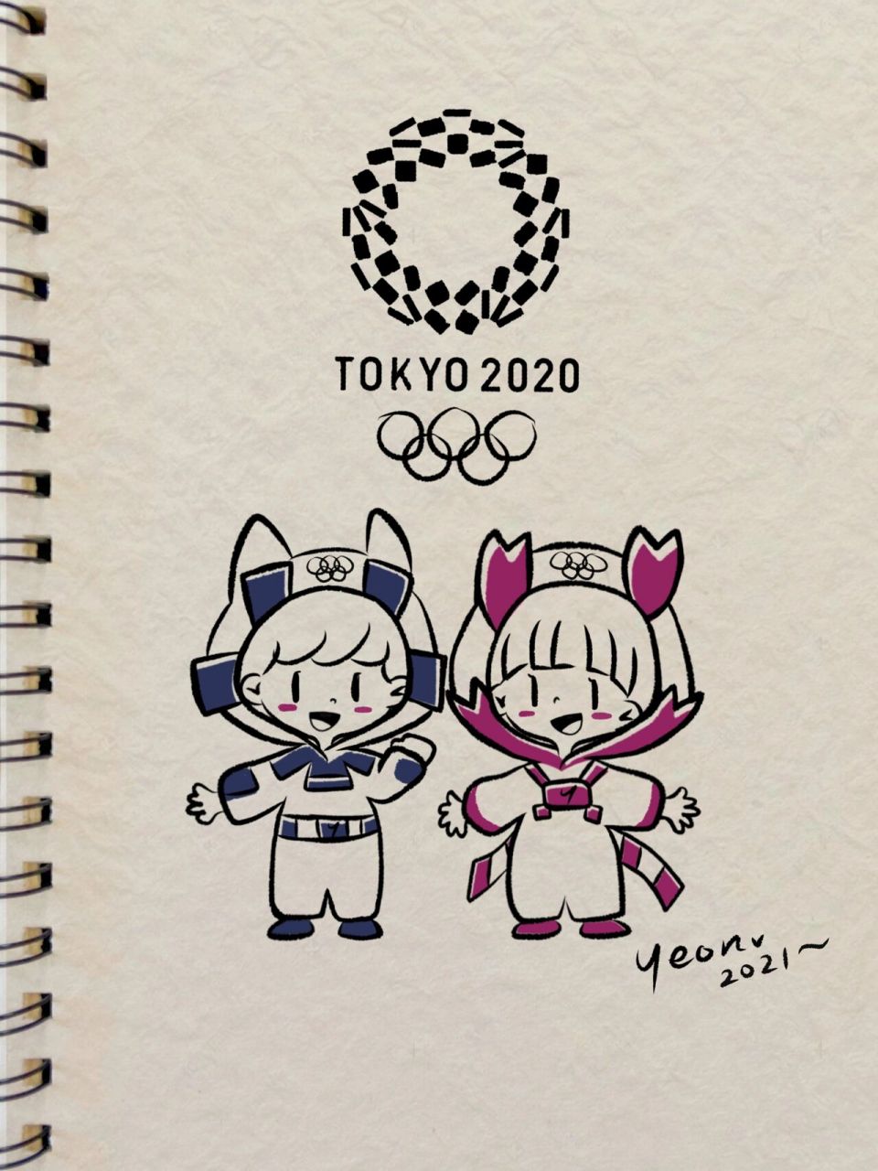 奥运会吉祥物 简笔图片
