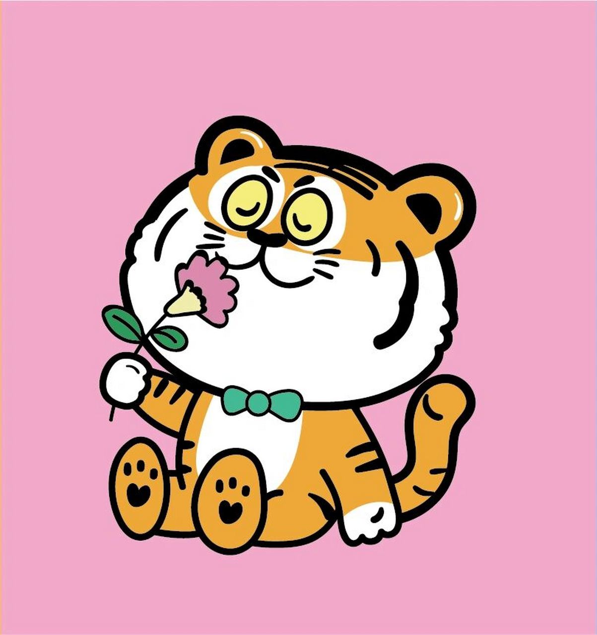 哆啦虎老虎2022虎年大吉大利生肖动物卡通 哆啦虎——微信表情包可