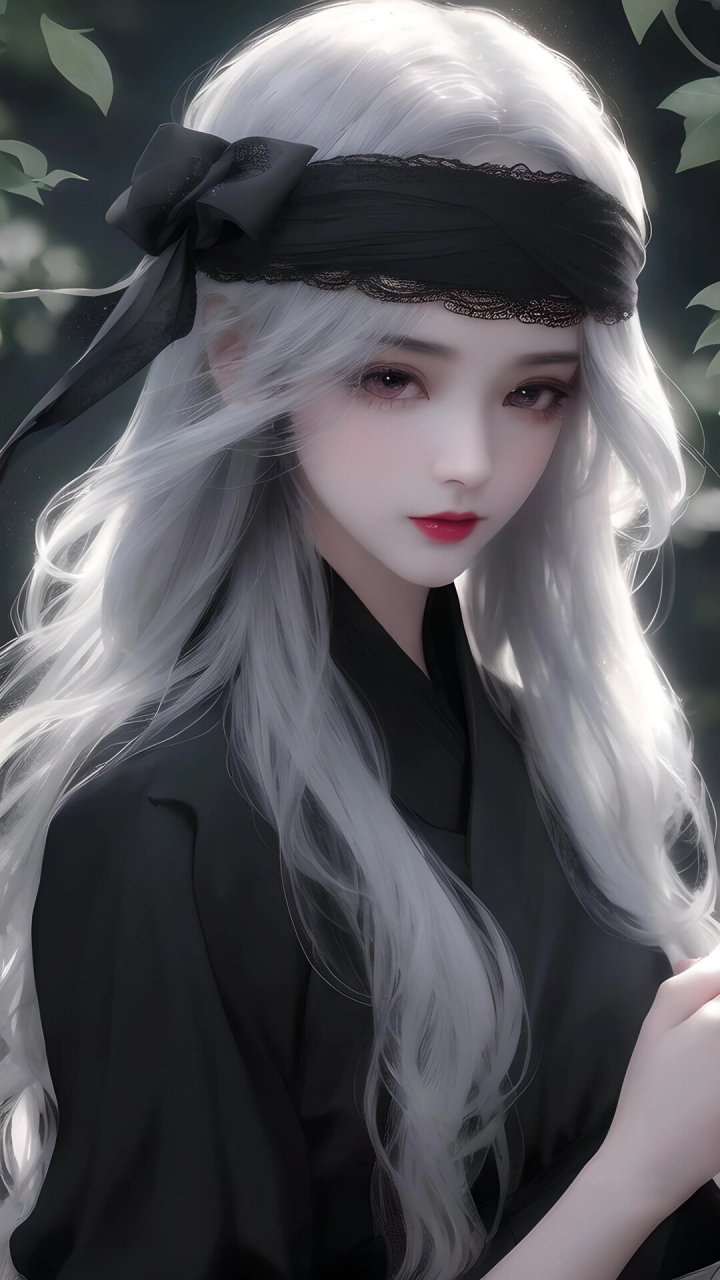 黑色系女生头像/壁纸