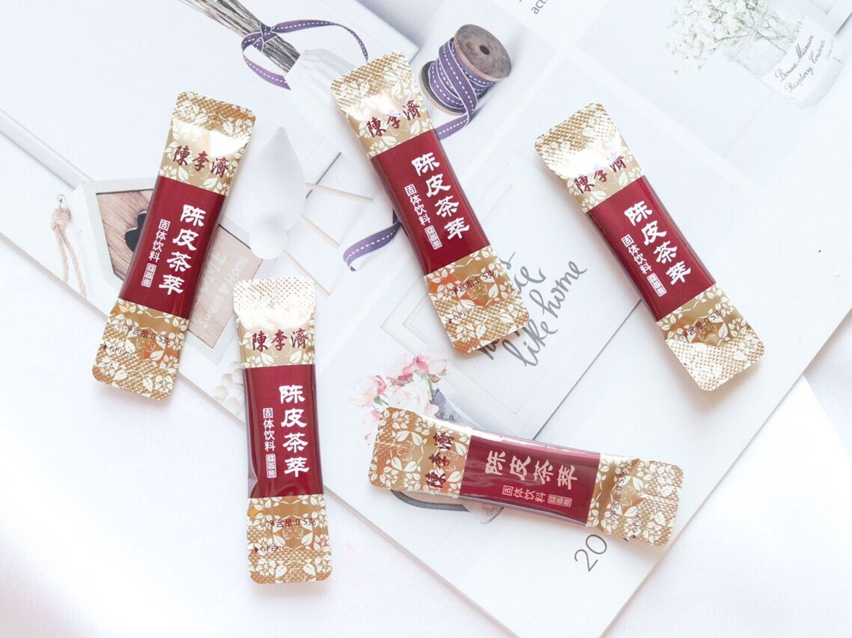 减肥期间也可以喝的饮料 陈李济 陈皮红茶茶萃(固体饮料) 自己买的 有