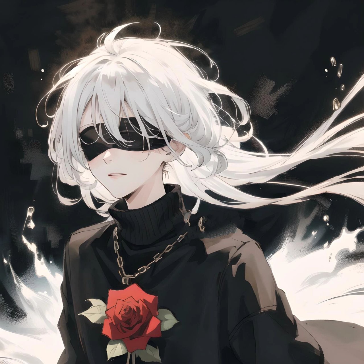 蒙眼超级帅气/情侣头像/闺蜜头像 这么好看的头像,确定不一起换么?