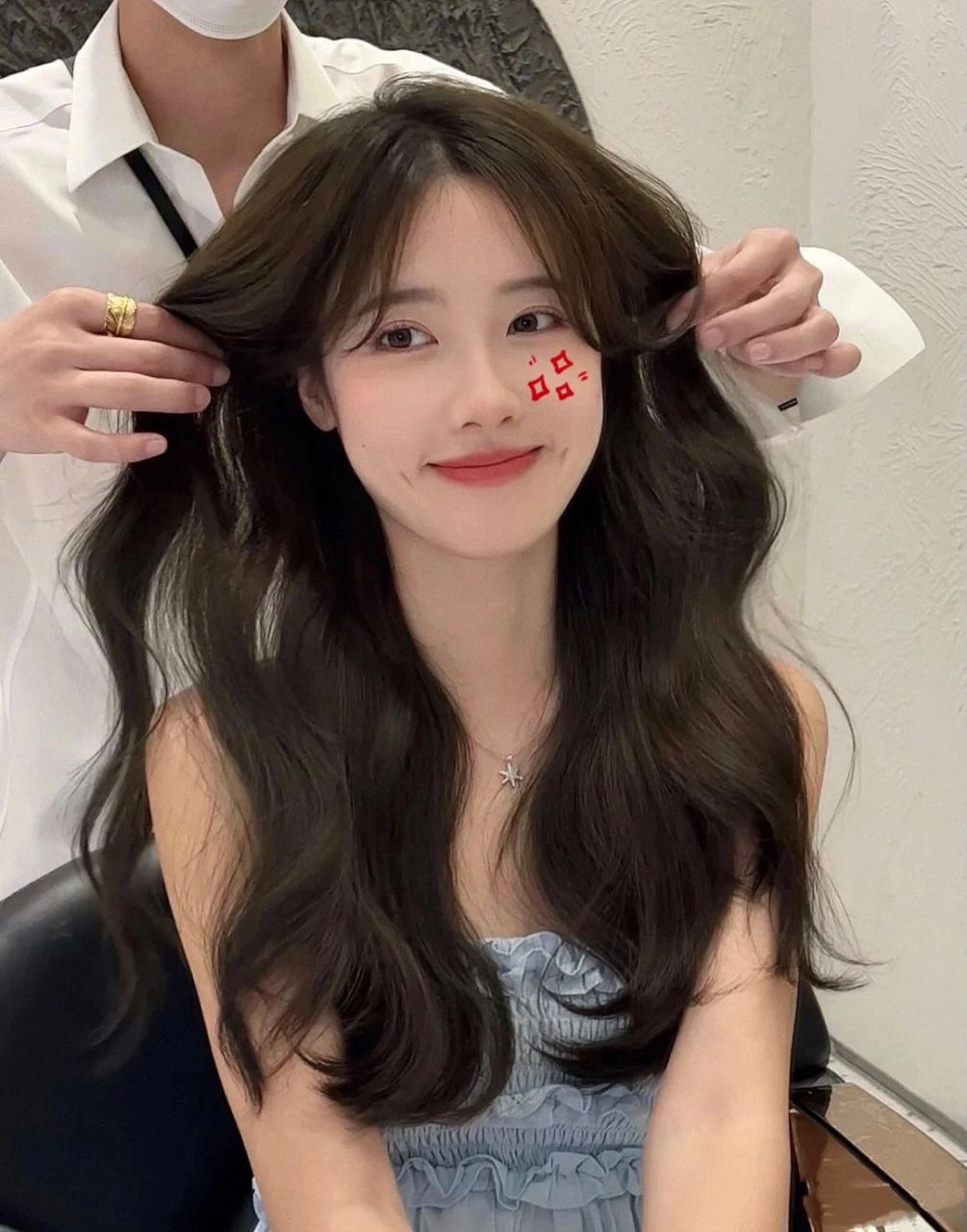 中长发烫发 韩式烫发 圆脸发型 减龄发型 蛋卷头 成都烫发 成都染发