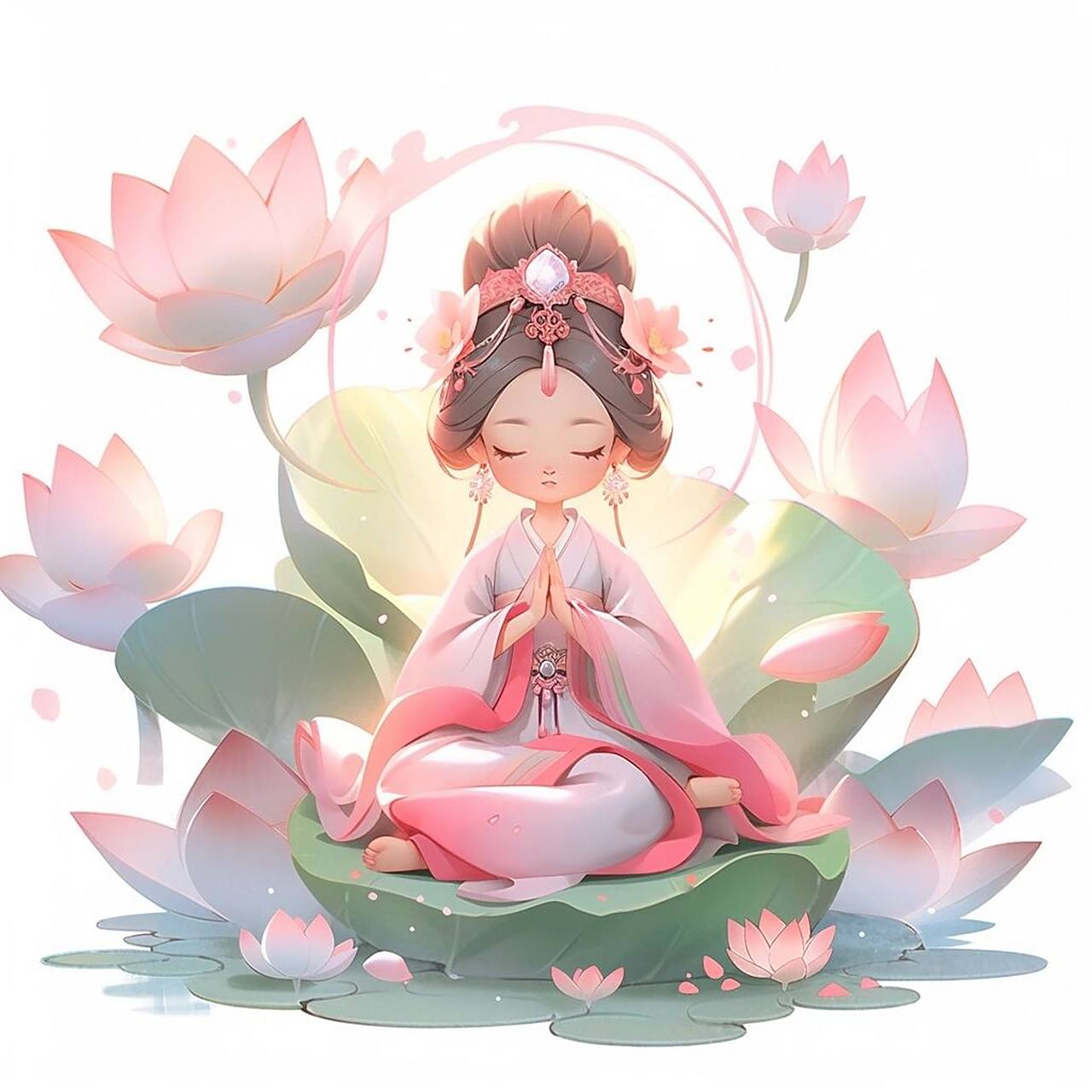 荷荷美美|女孩佛系头像 一切随缘