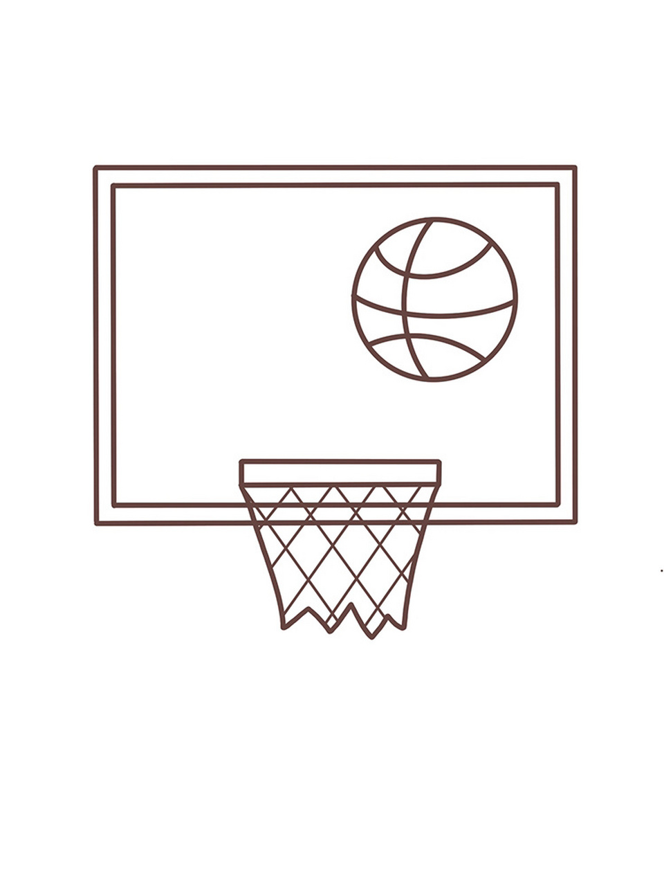篮球简笔画画法图片