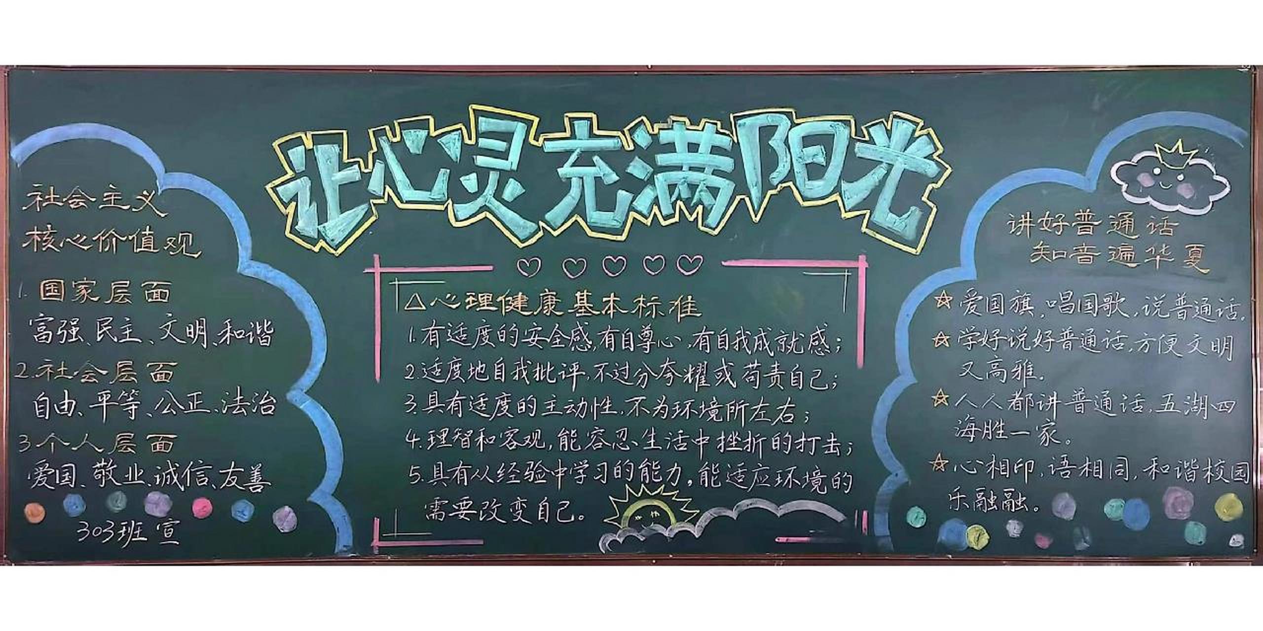 心理健康黑板报 非原创,拼拼凑凑