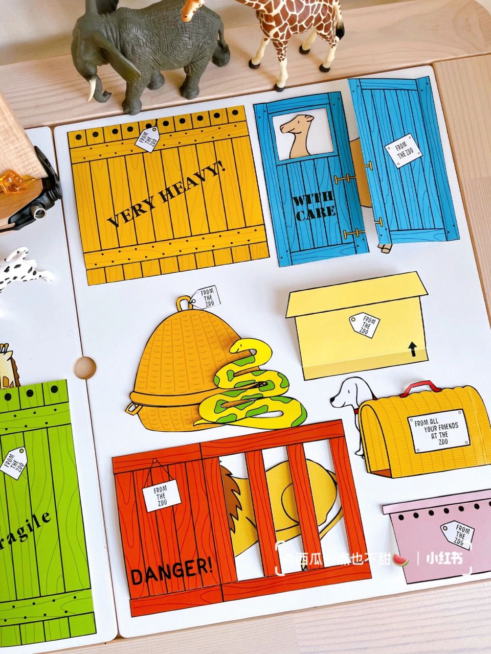 陪玩日记|《dear zoo》绘本拓展 93绘本:《dear zoo》有搭配印先森