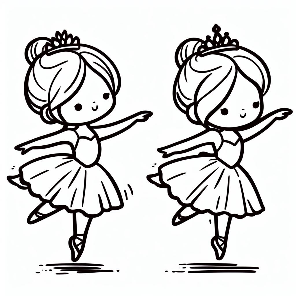 小女孩跳芭蕾简笔画图片