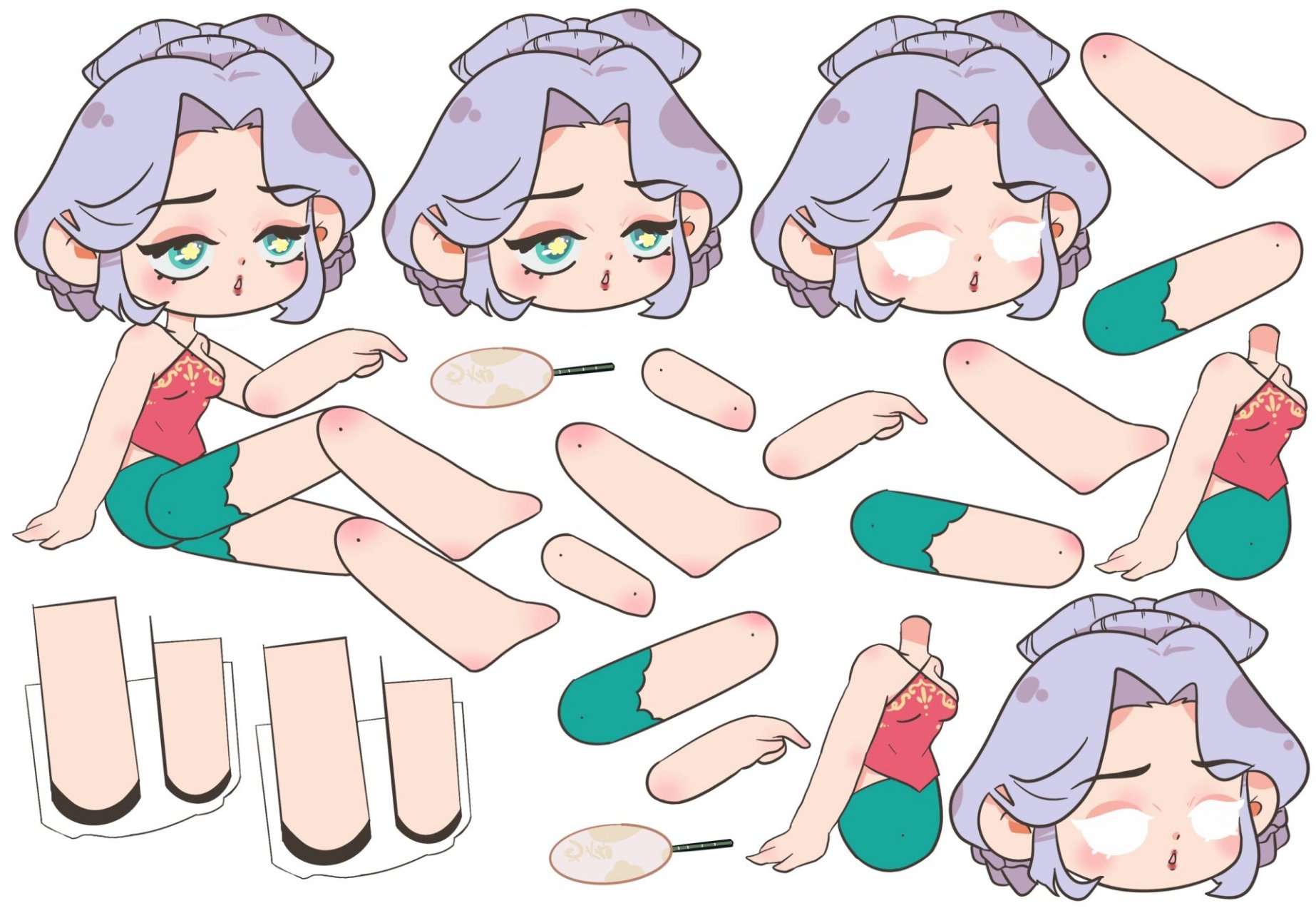 纸偶模板 剪吧剪吧就能用