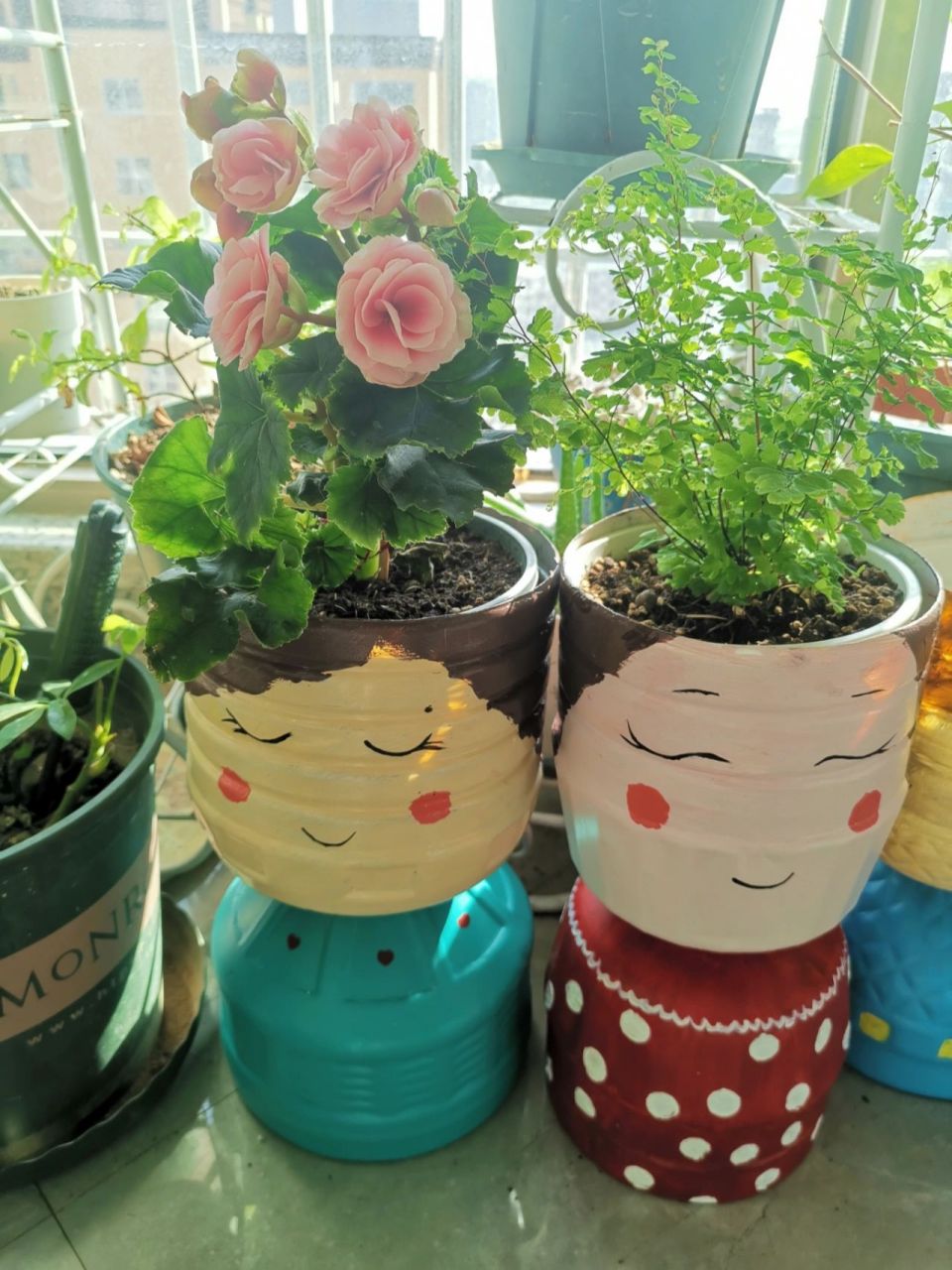 油桶diy花盆 花了几天的时间,总算是油桶大集合了