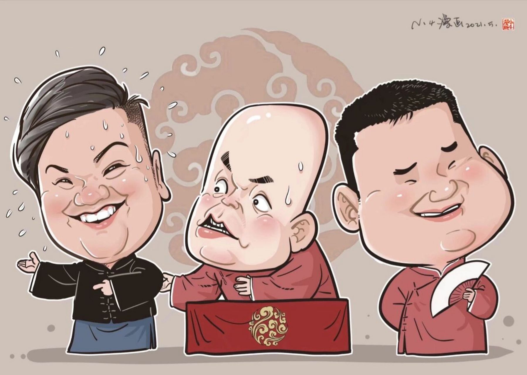 天津广播电台相声广播三巨头 #天津相声广播##张宸##赵旭##康建翊##小