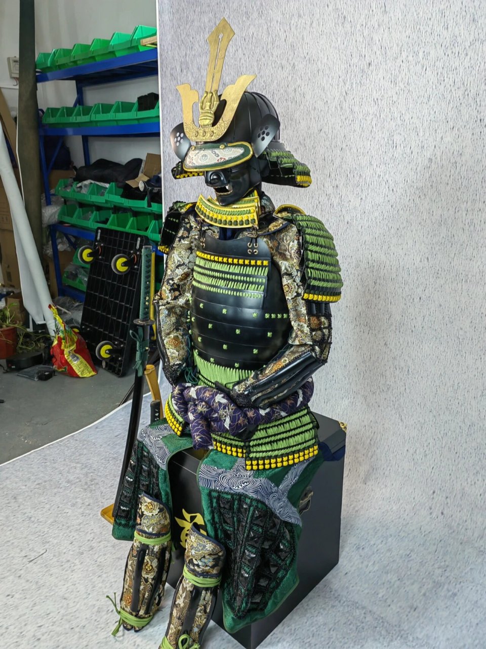纯手工制作铁质锻造日本甲胄铠甲武士盔甲 幕府将军纯手工制作铁质