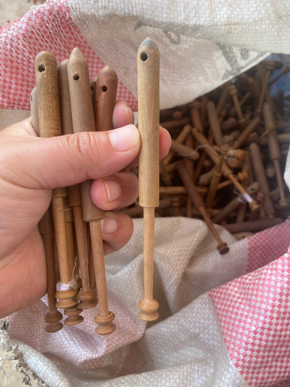 清代蕾丝花边小棒槌,老物件