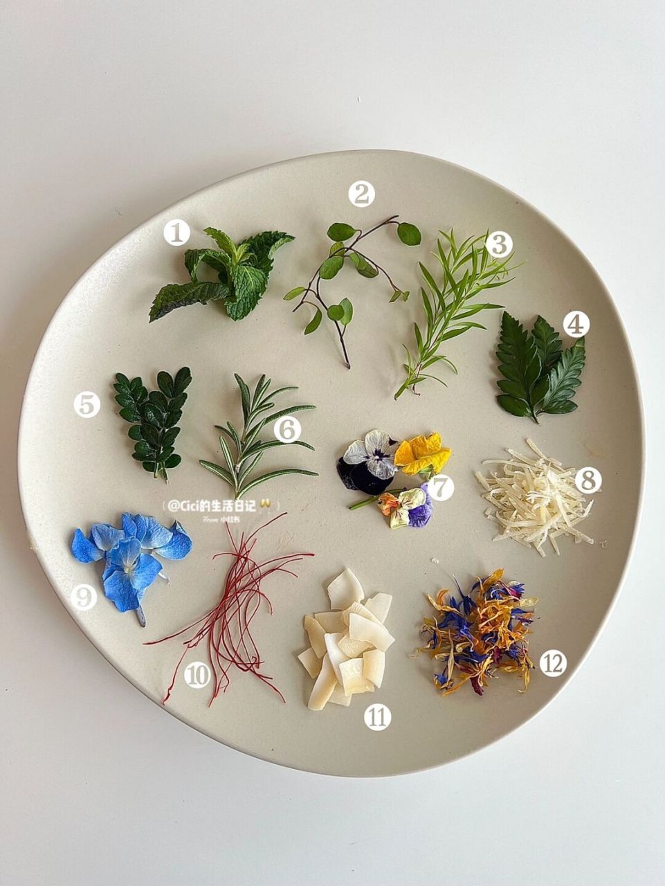 91share|西餐摆盘装饰花香草topping合集 - 91今天刚到了部分花草