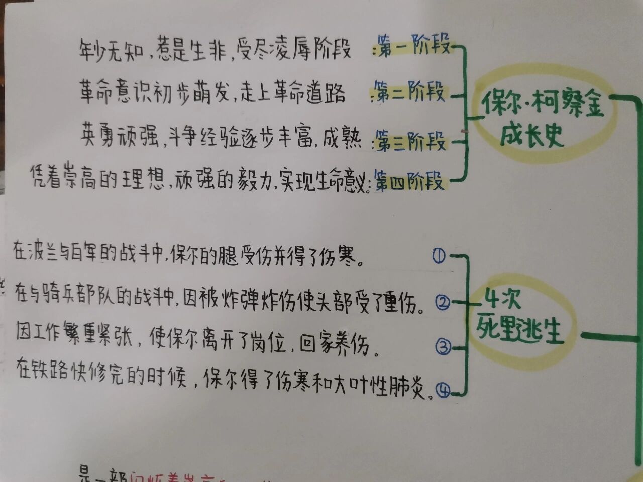 《钢铁是怎样炼成的》思维导图