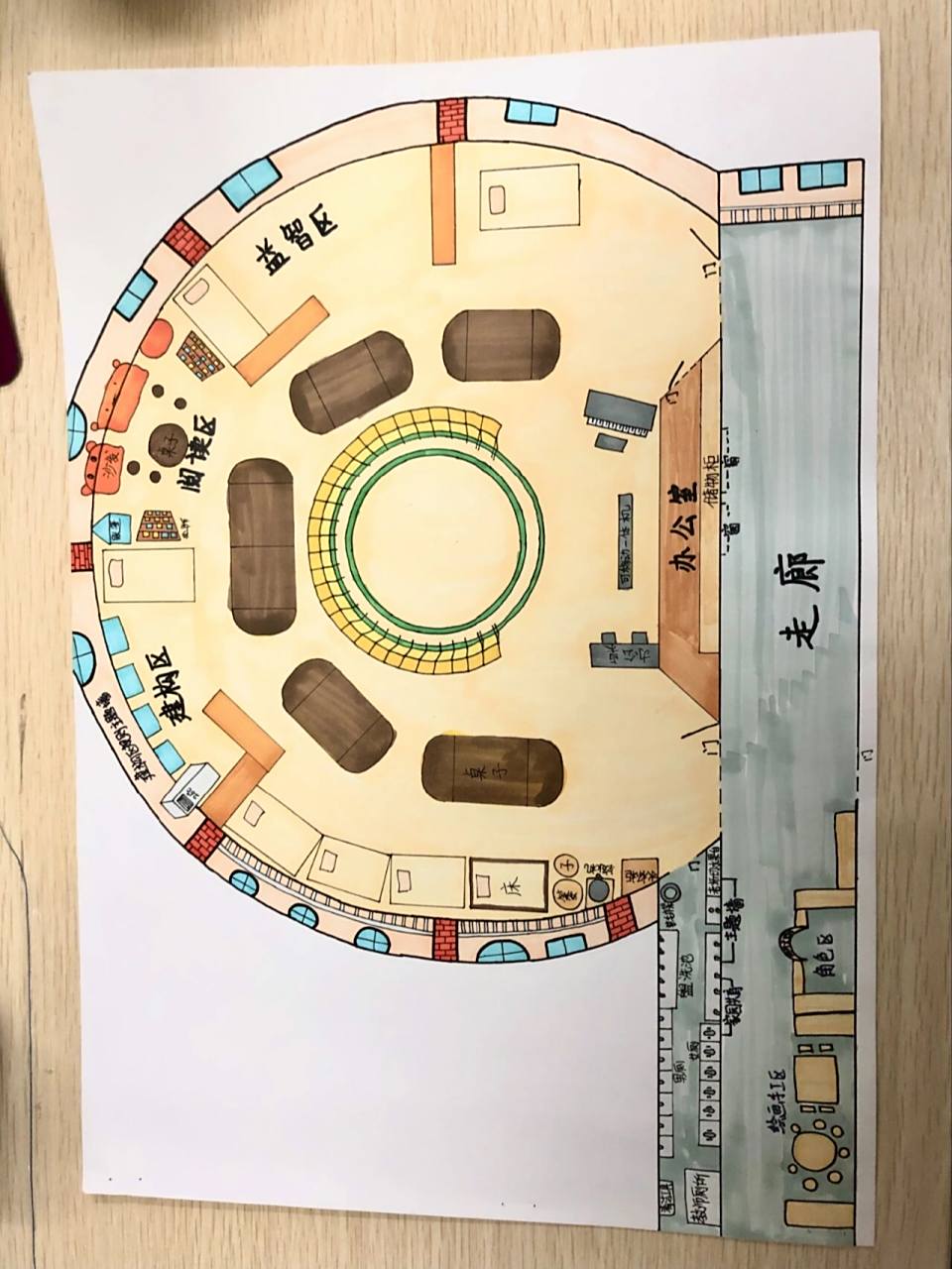 幼儿园平面设计图(环创设计) 图一:教室平面设计图(我是参照之前实习