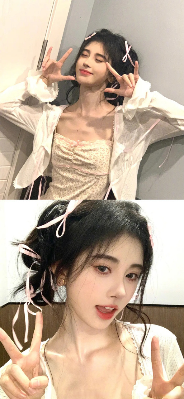 鞠婧祎藏发际线的手段越来越敷衍了,以前还用发际线粉眼线笔,现在直接