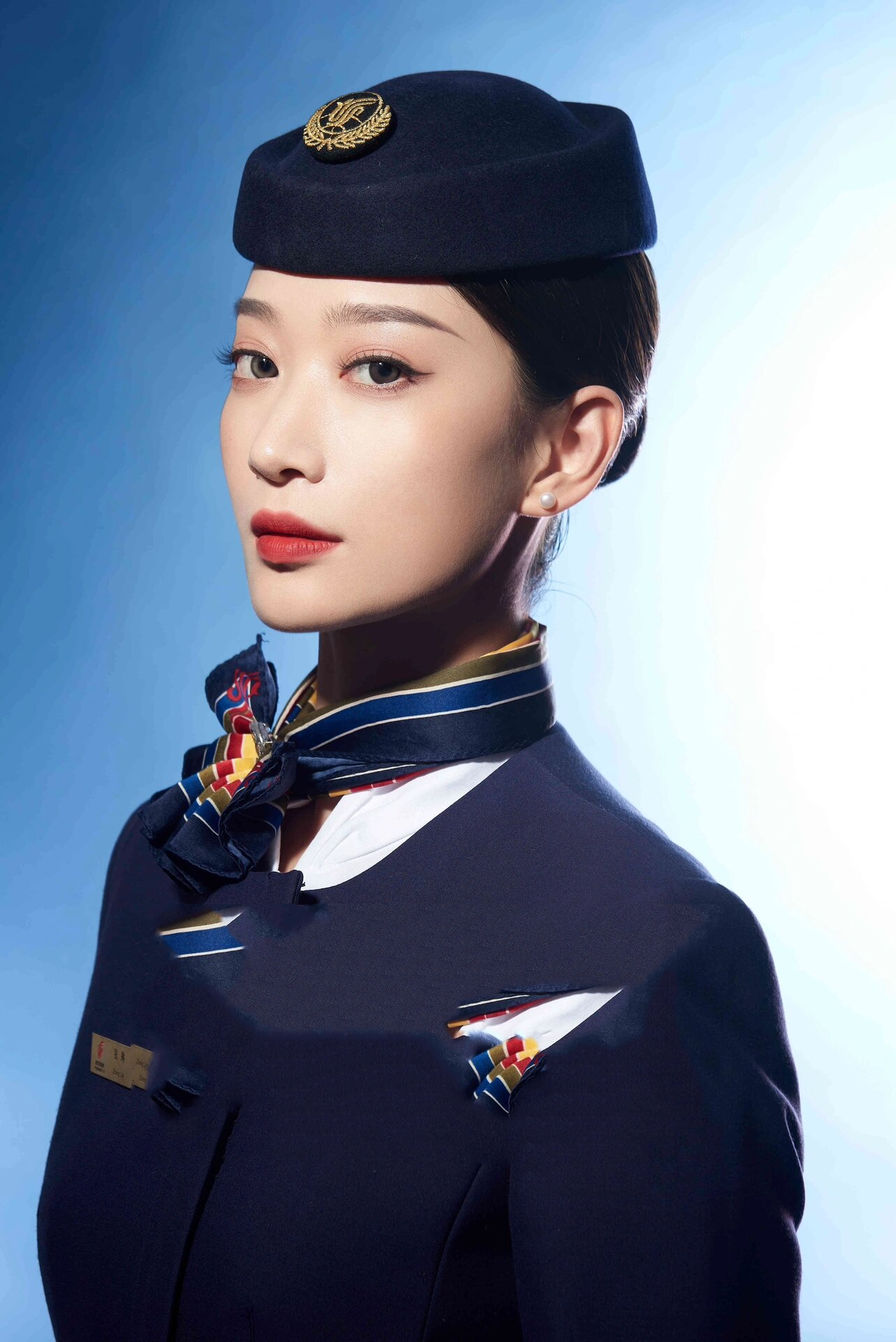 优雅满分的国航制服,点击即可查看