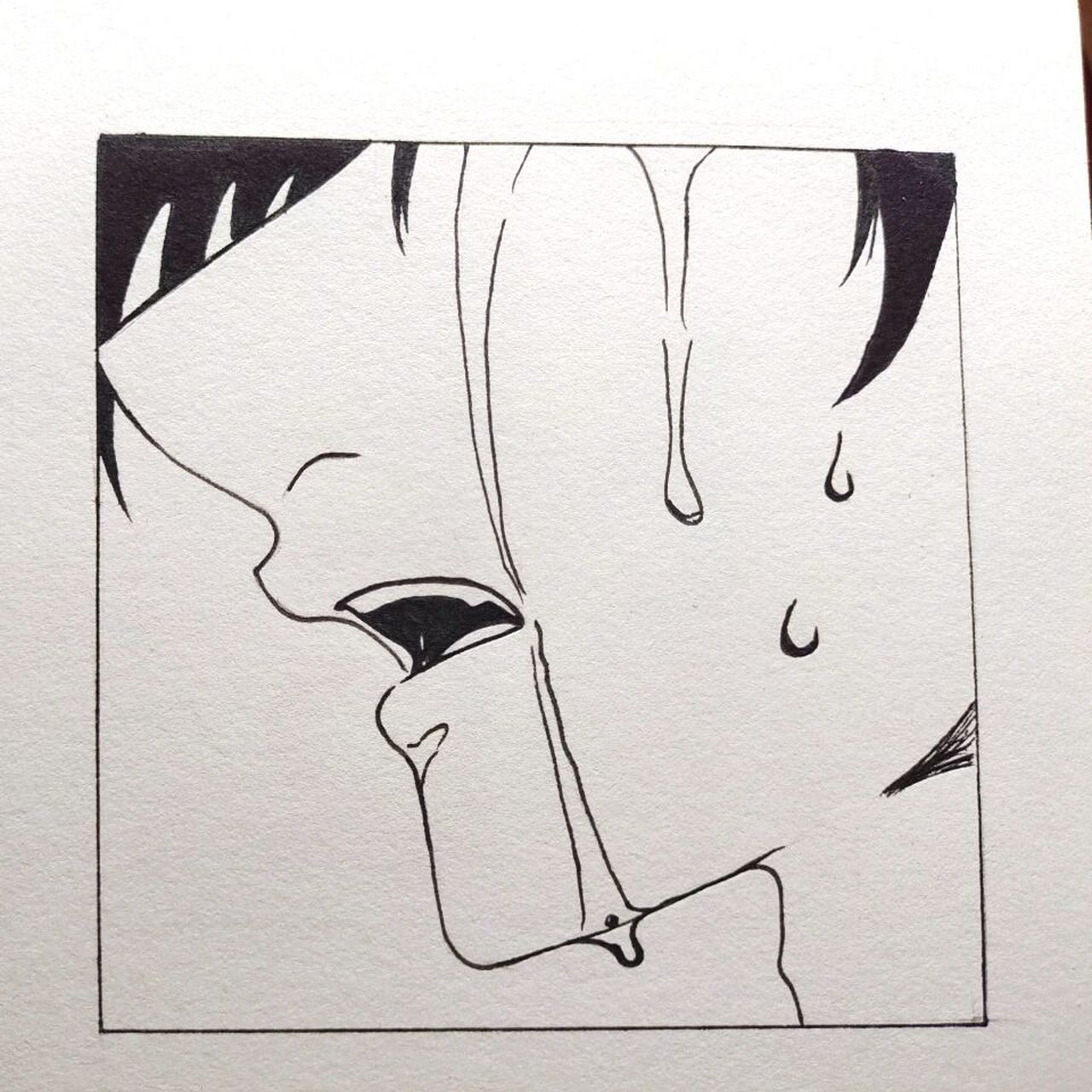 嘴巴还是张的太小了 看起来不够激动 	 临摹至 —————— #简笔画