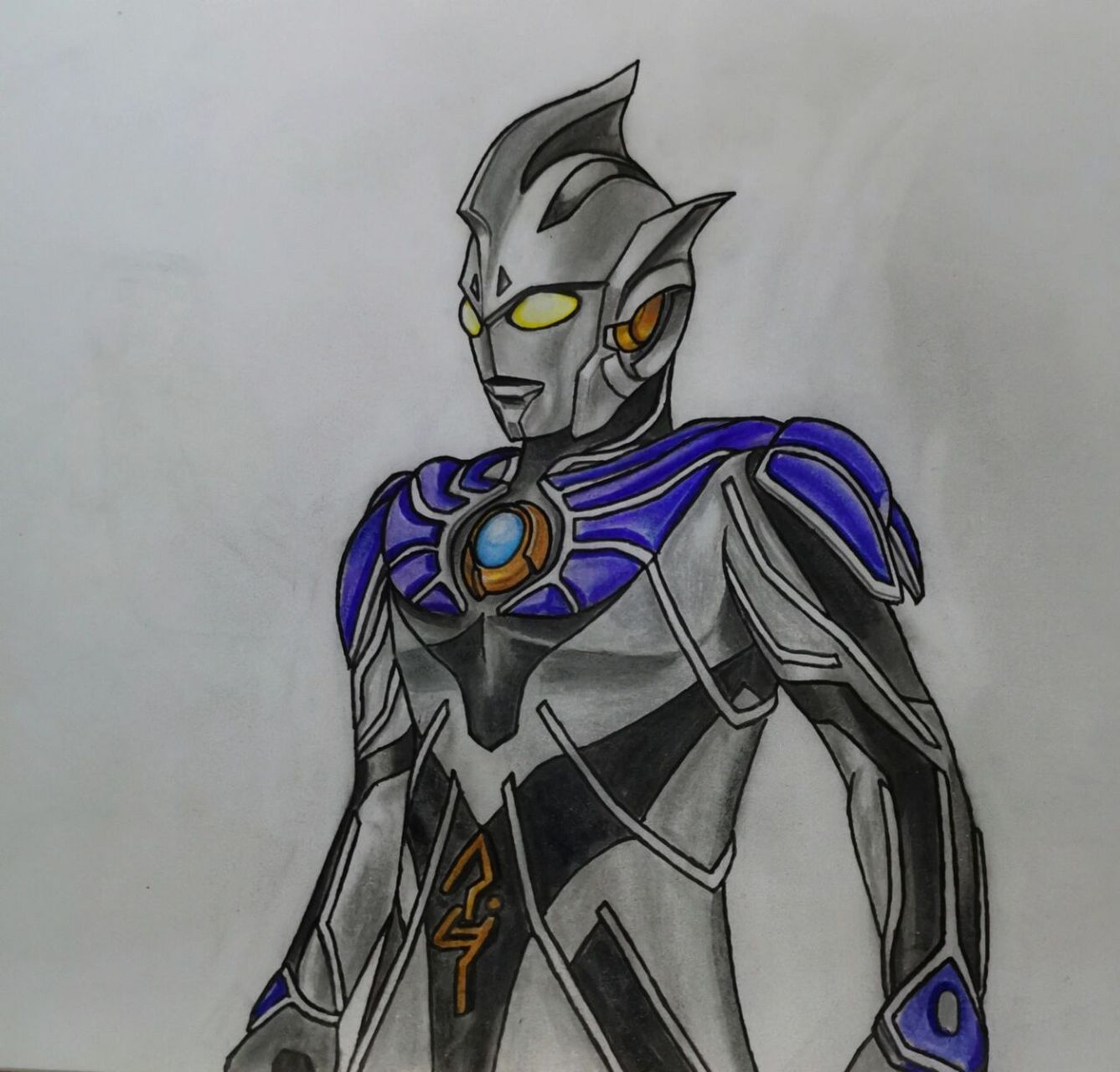 手绘雷杰多奥特曼 当宇宙中两股强大的力量接触时,熠熠生辉的光中便会