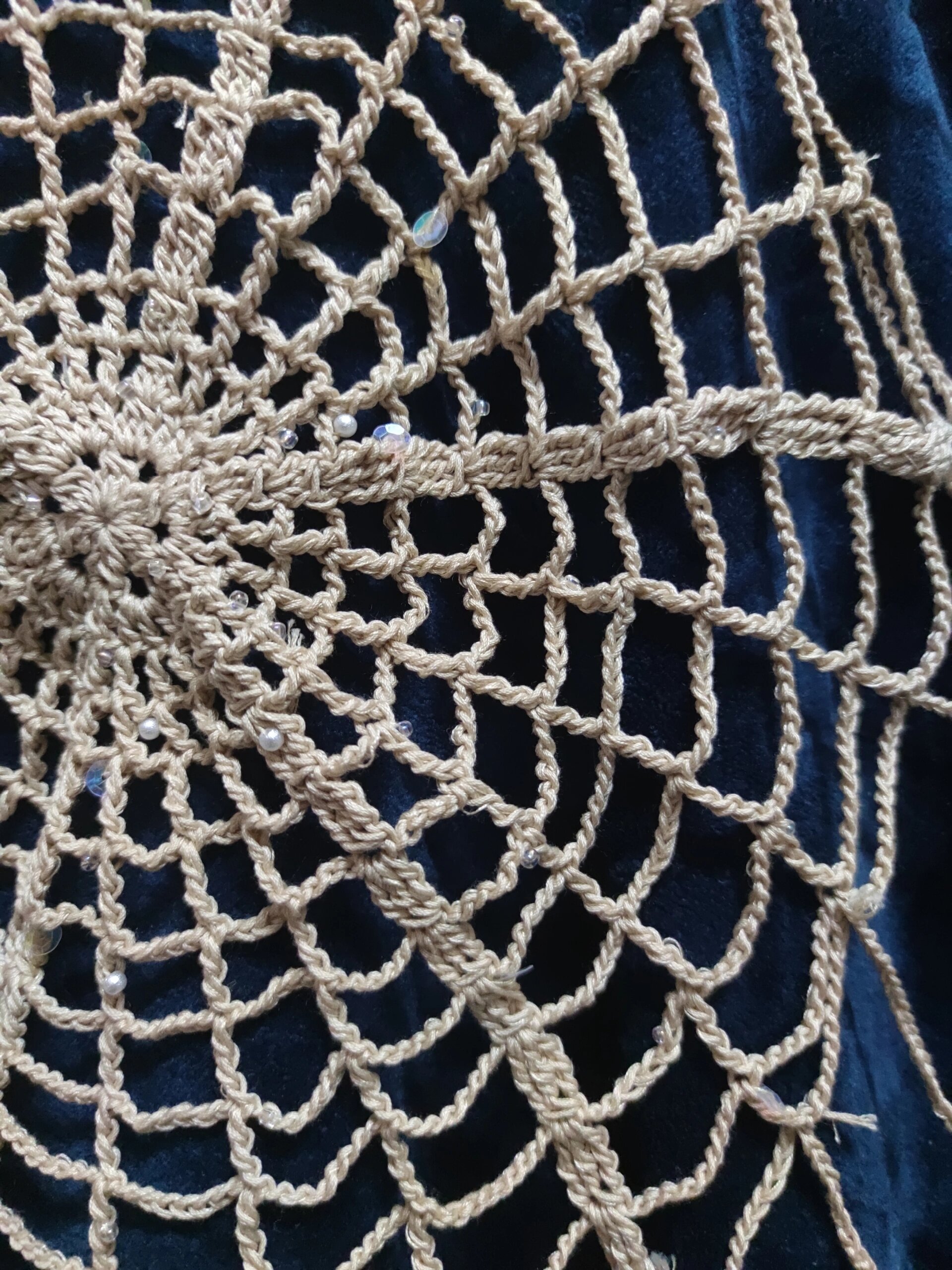 钩针哥特风蜘蛛网(图解