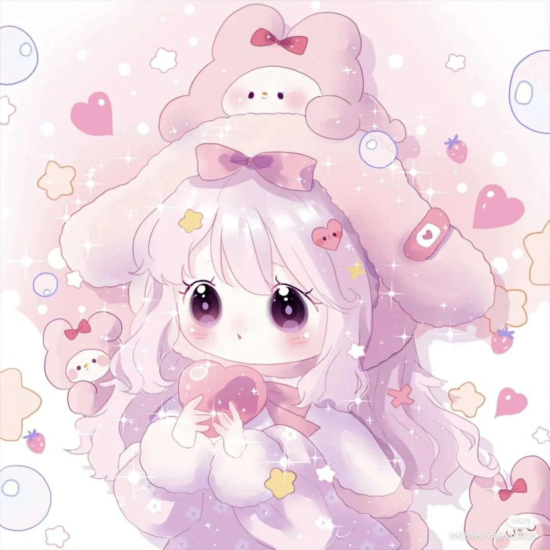 可爱梦幻小兔女孩头像