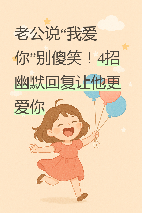 今天我们来聊聊,当老公说"我爱你"时,怎么幽默回复才能让他更爱你!