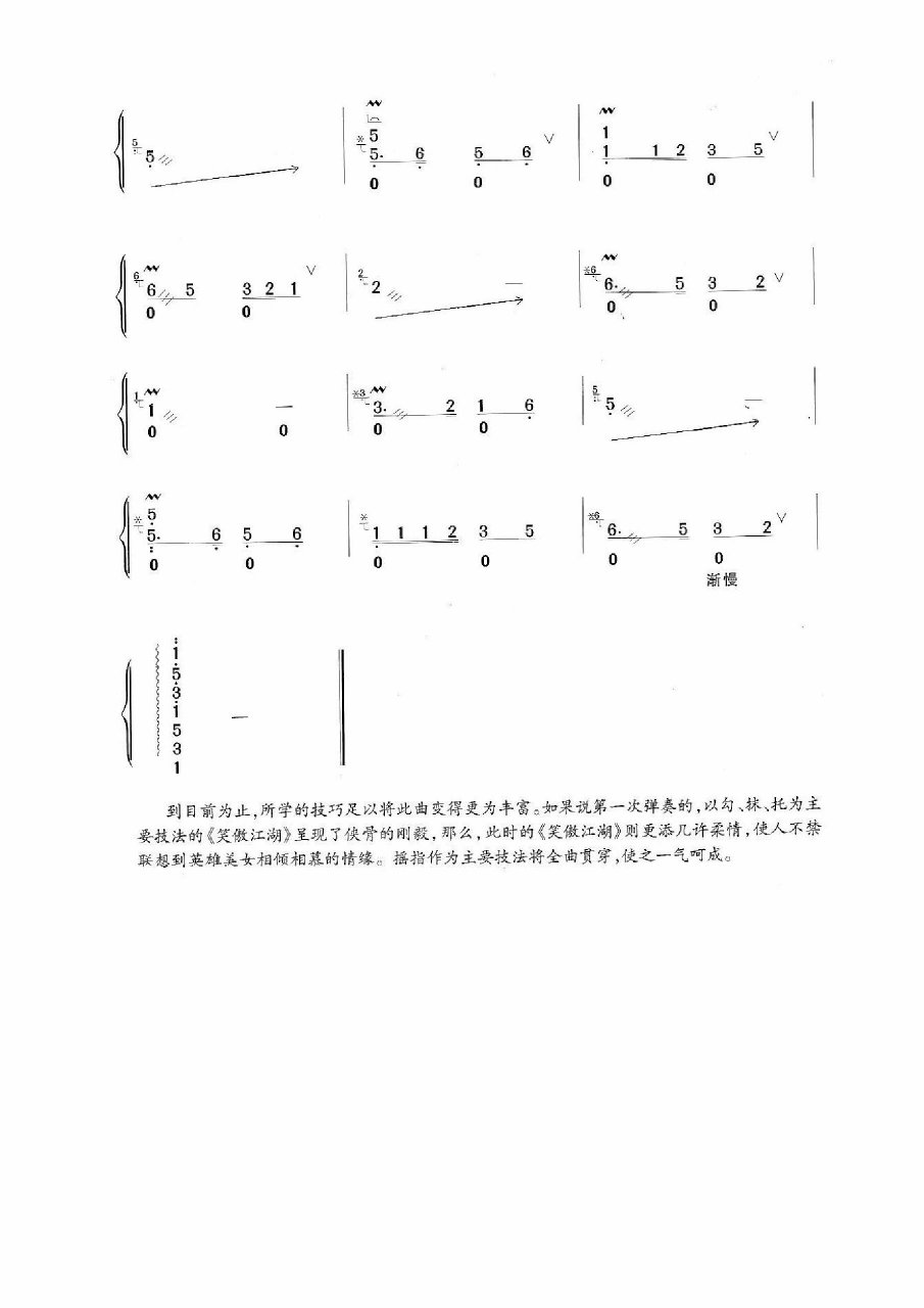 古筝曲谱《姑苏风光》《笑傲江湖》
