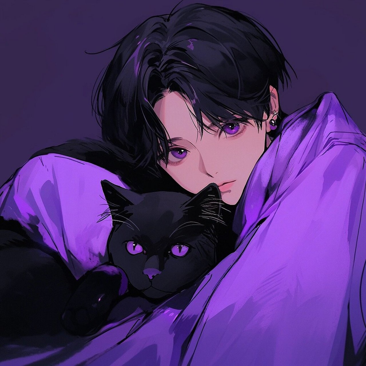 男生头像|神秘黑与高贵紫绝配