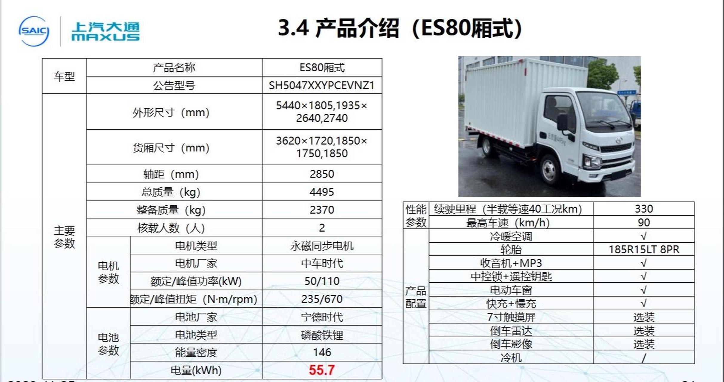 新能源厢式货车报价图片