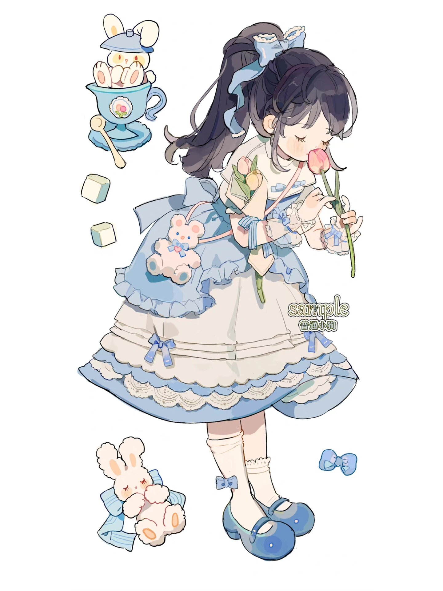 插画 | 全身女孩动漫人物形象素材