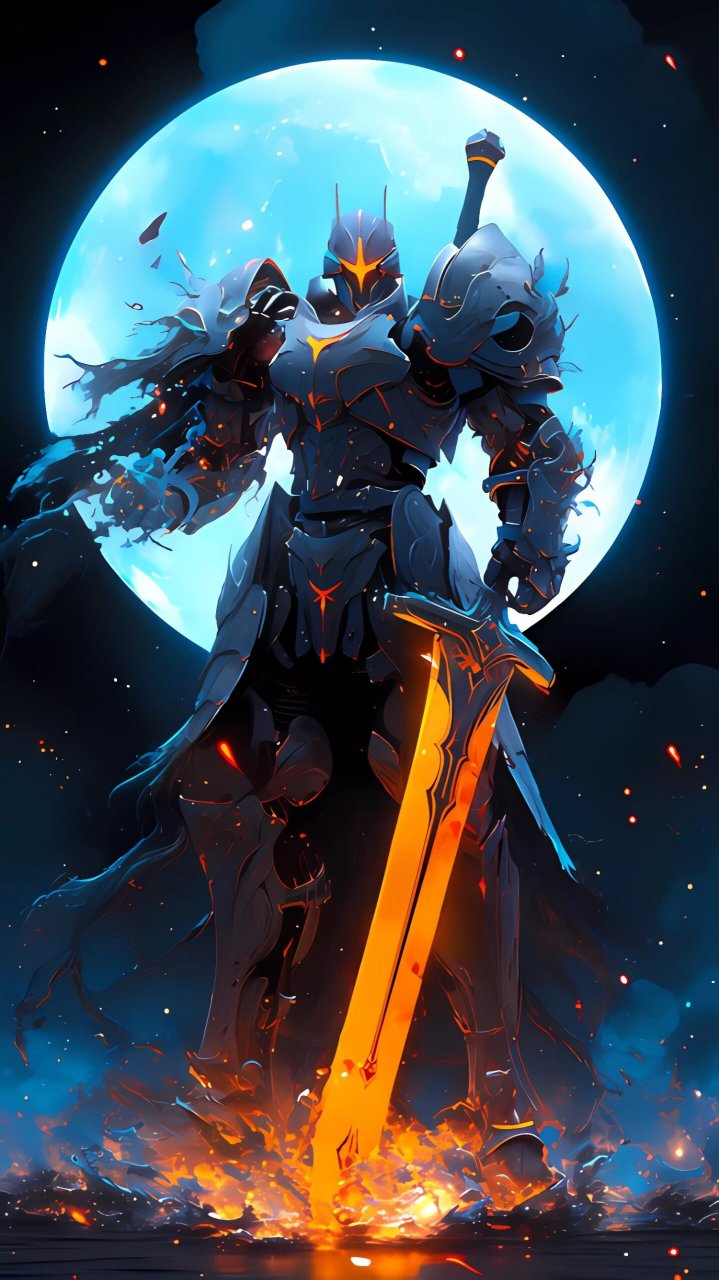 盔甲和机甲结合的剑客