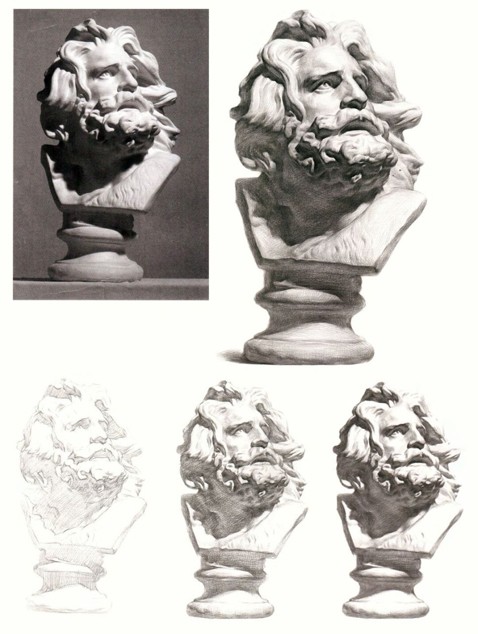 马赛画法步骤,素描石膏像详细步骤解析78 96关注我,每天都会分享