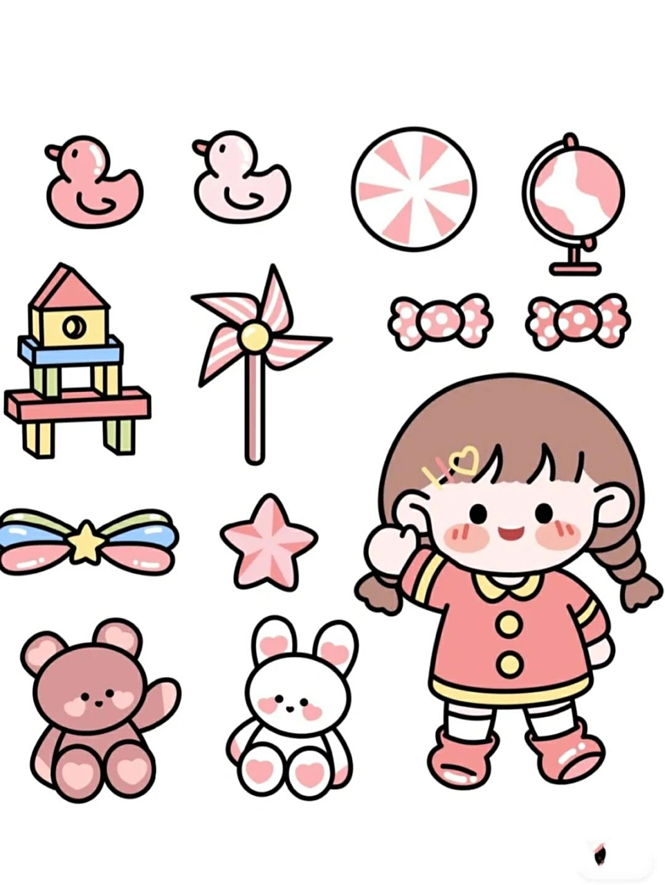 日常贴纸图片 粉色系下期更新剩下的.