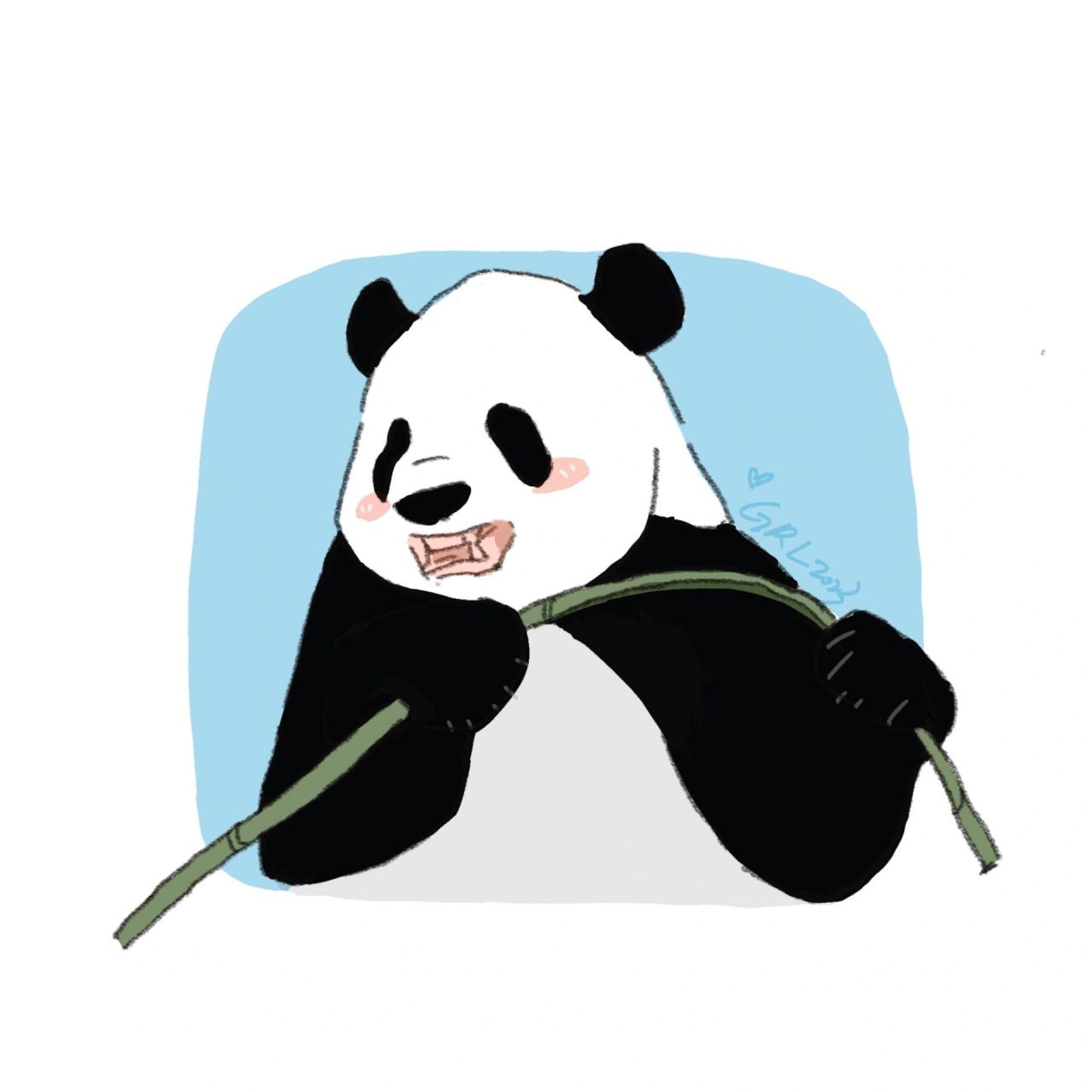 萌二呲牙掰竹子 天啊噜还有谁没见过萌二掰竹子～竹子要想掰的好牙齿