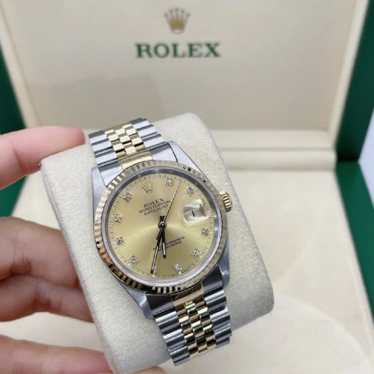 劳力士16233 日志18k黄金 精钢,95新,公价104000