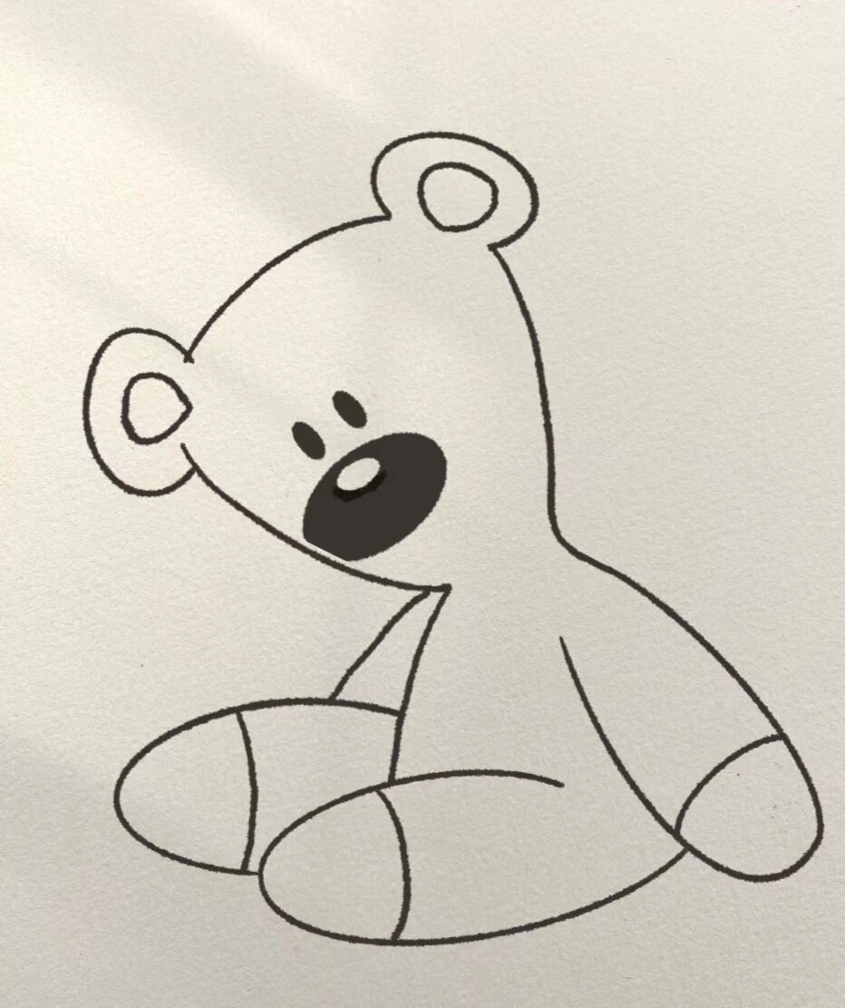 熊简笔画 简单 可爱图片