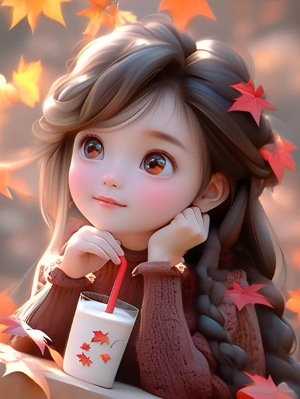 可爱萌娃卡通头像‖枫叶系列